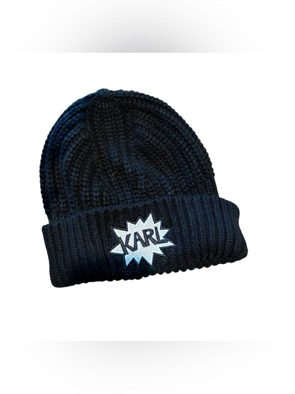 Black Karl Lagerfeld Knit Beanie Hat